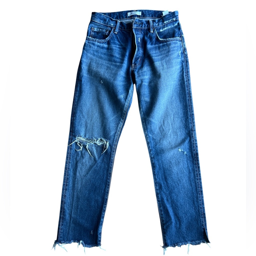 Moussy Blue Straight Distressed Jeans Women’s Sz 28